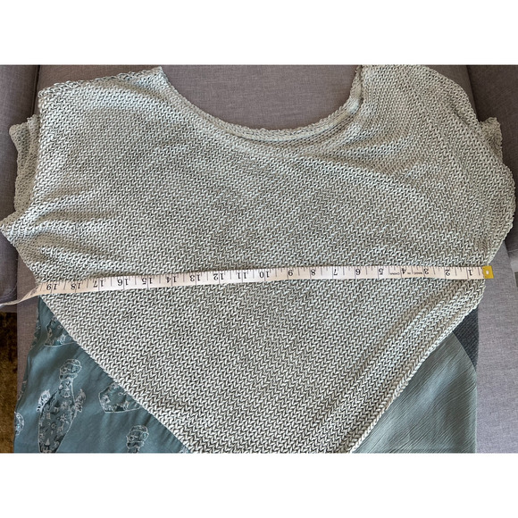 VTG Donna Jessica Asymmetric Multicolor Textured Patchwork Dress Romantic Sz-M - Picture 7 of 13